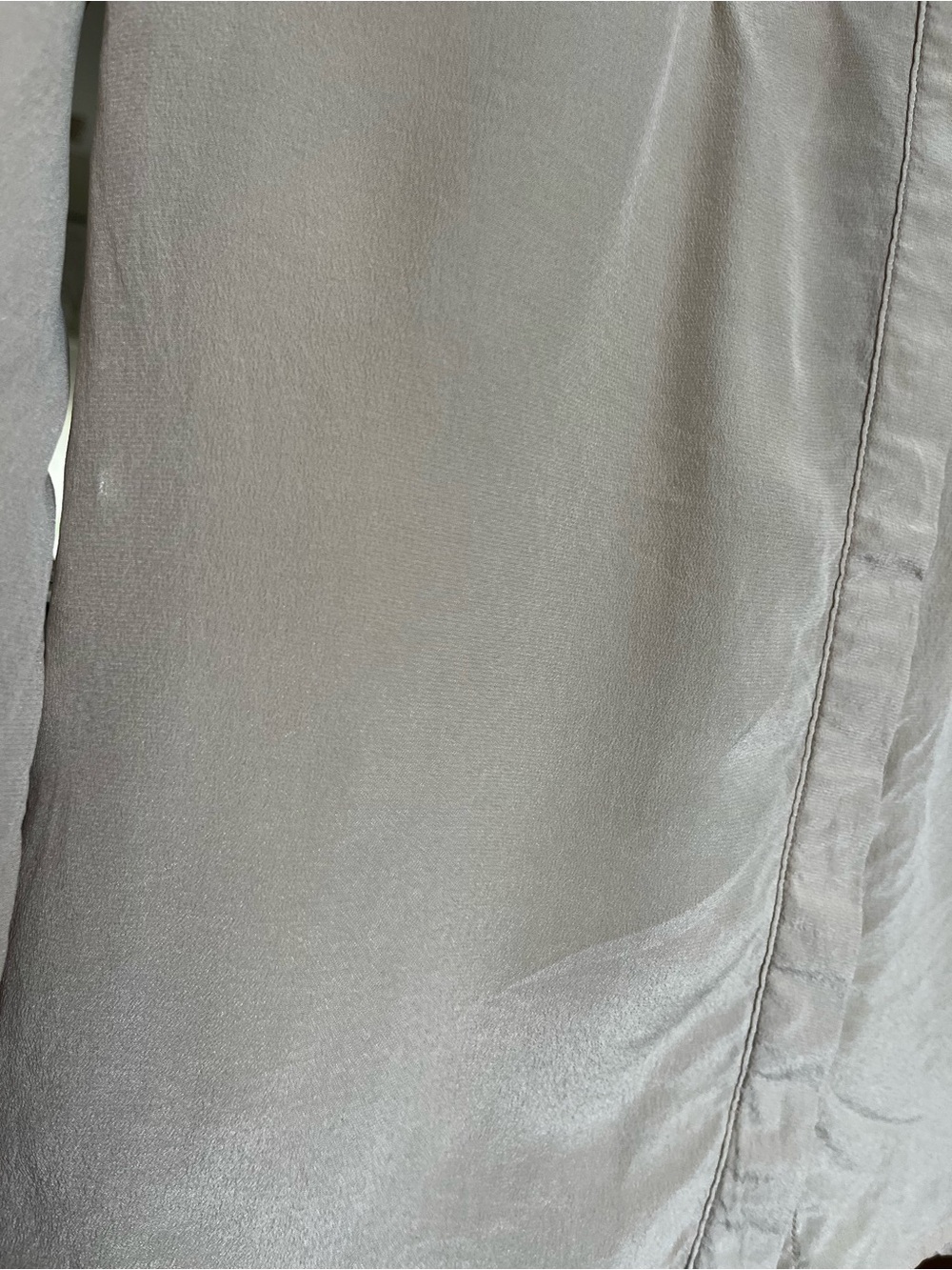 Uniqlo 100% Silk Long Sleeve Button-Front Shirt - Beige Classic preppy s - Picture 7 of 8